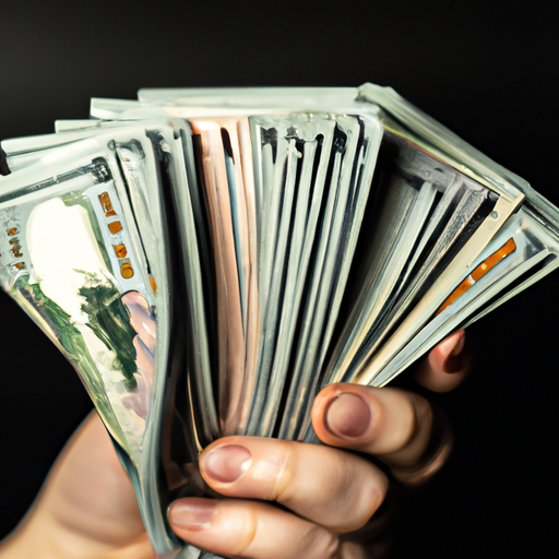 צילום של אדם מחזיק ערימת מזומנים, המסמל את הצורך במימון מהיר.